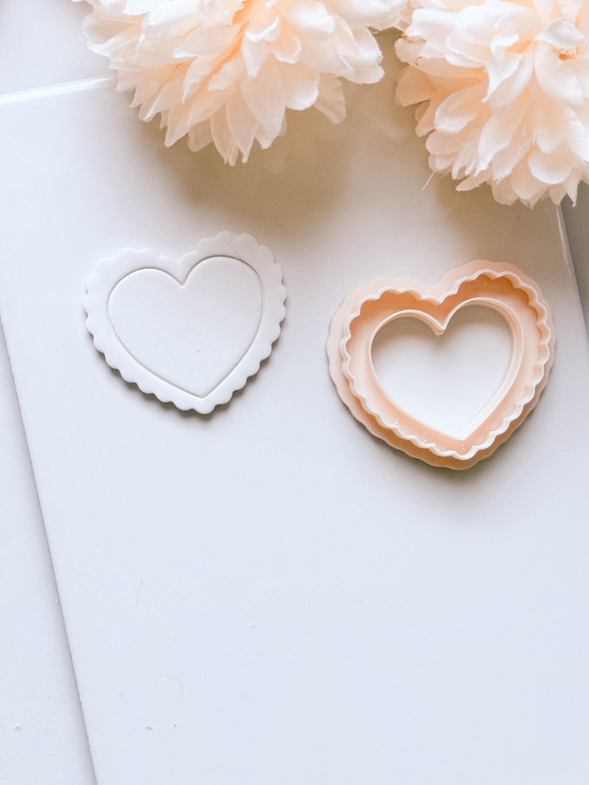 Heart Ruffle Scalloped Heart Cutter for Polymer Clay