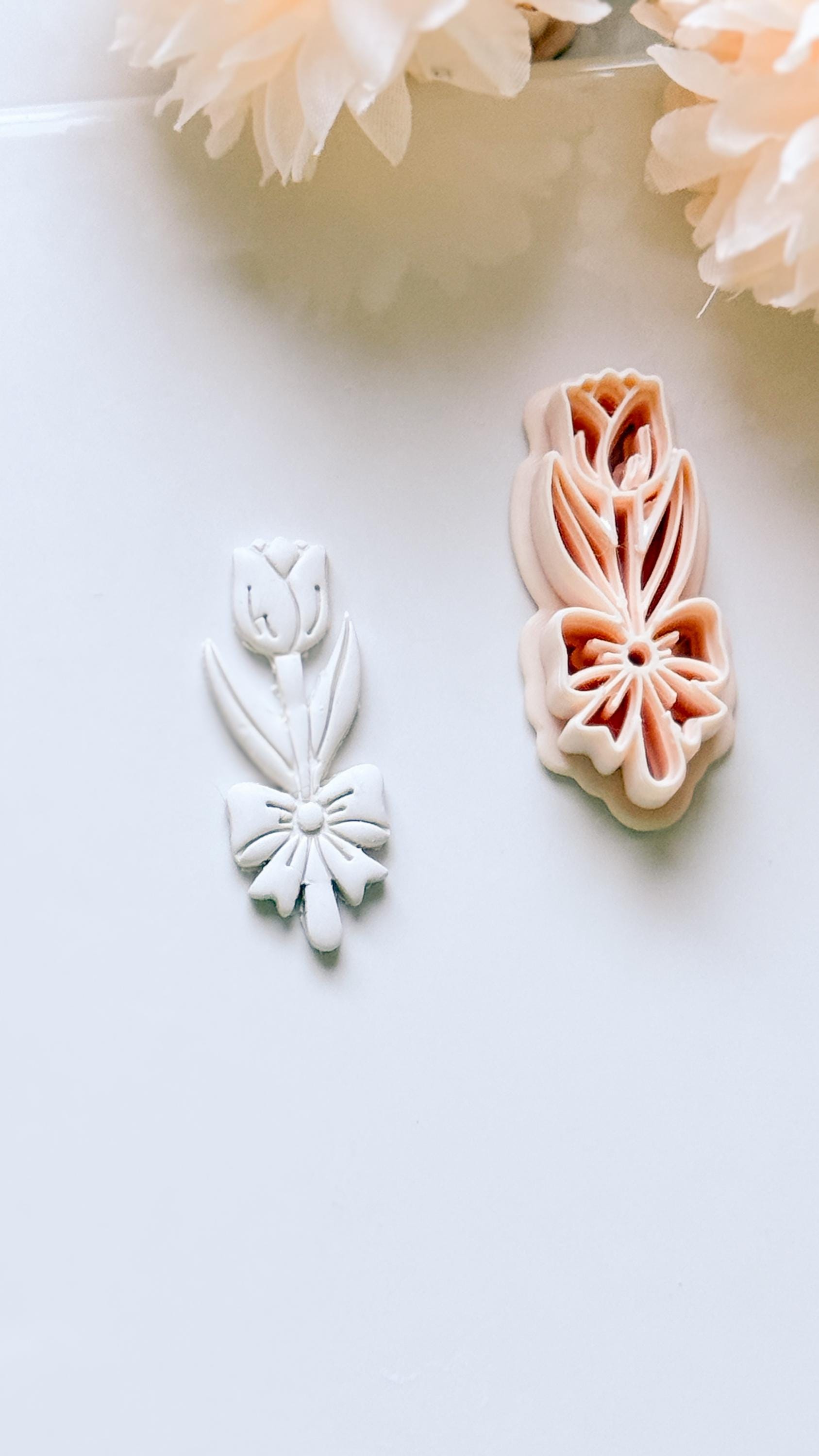Tula Bloom Cutter: Tulip Drop Design for Polymer Clay Earrings