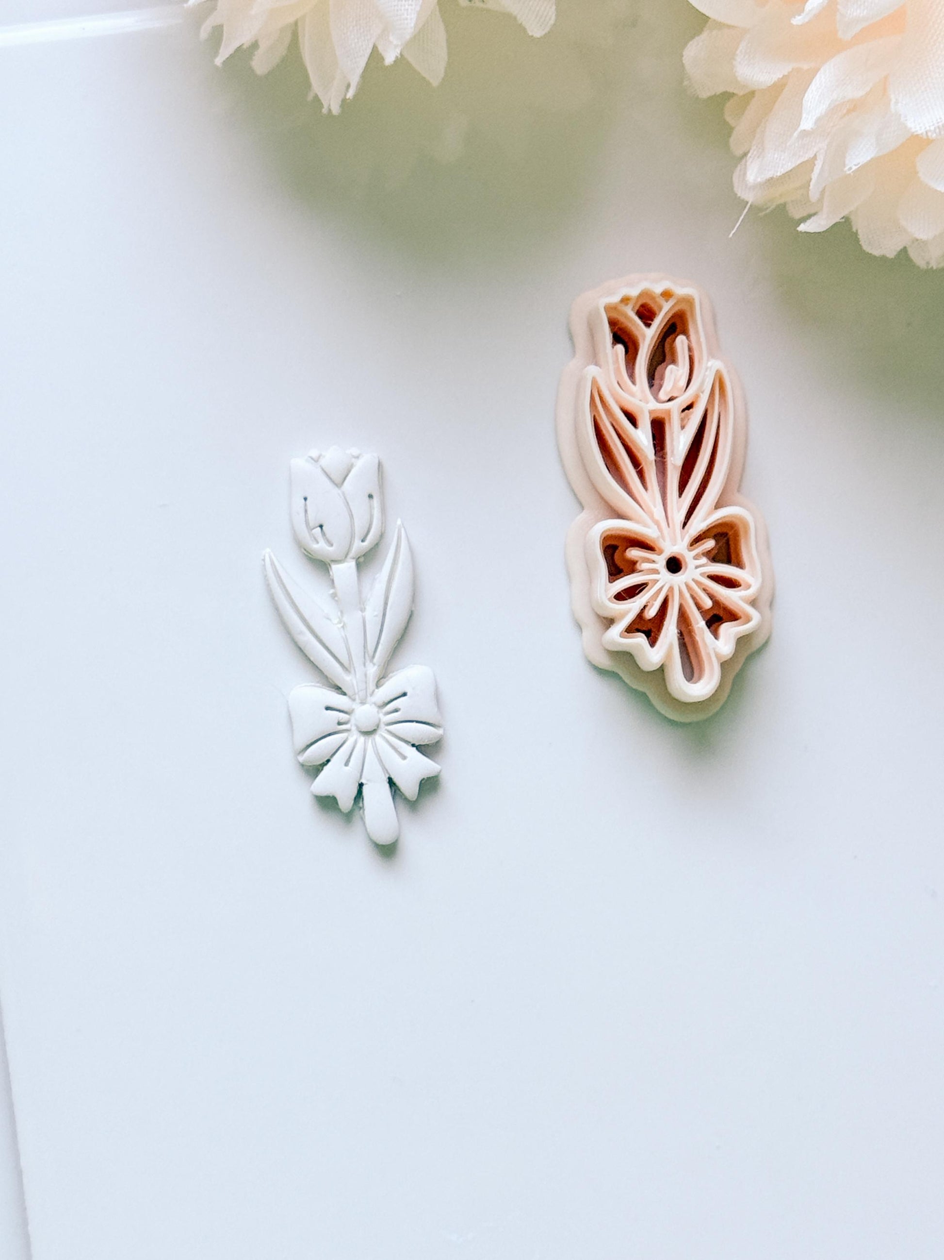 Tula Bloom Cutter: Tulip Drop Design for Polymer Clay Earrings