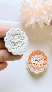 Peony Lace Cutter: Scalloped Floral Shape for Polymer Clay