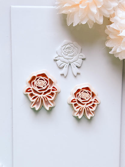 Rozka Cutter: Rose Bow Design for Polymer Clay Earrings