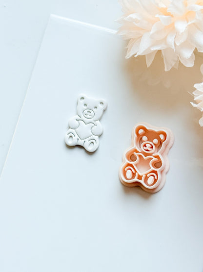 Gummy Bug Bear Clay Cutter: Teddy Bear with Heart