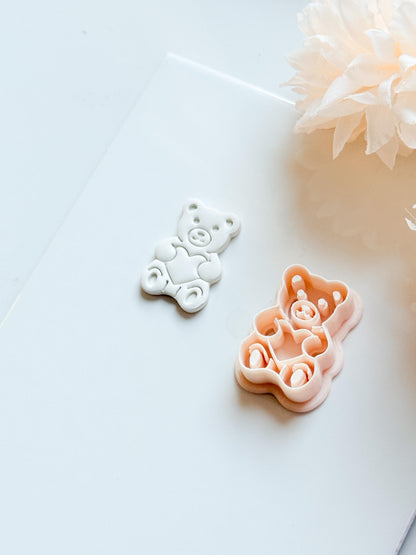 Gummy Bug Bear Clay Cutter: Teddy Bear with Heart