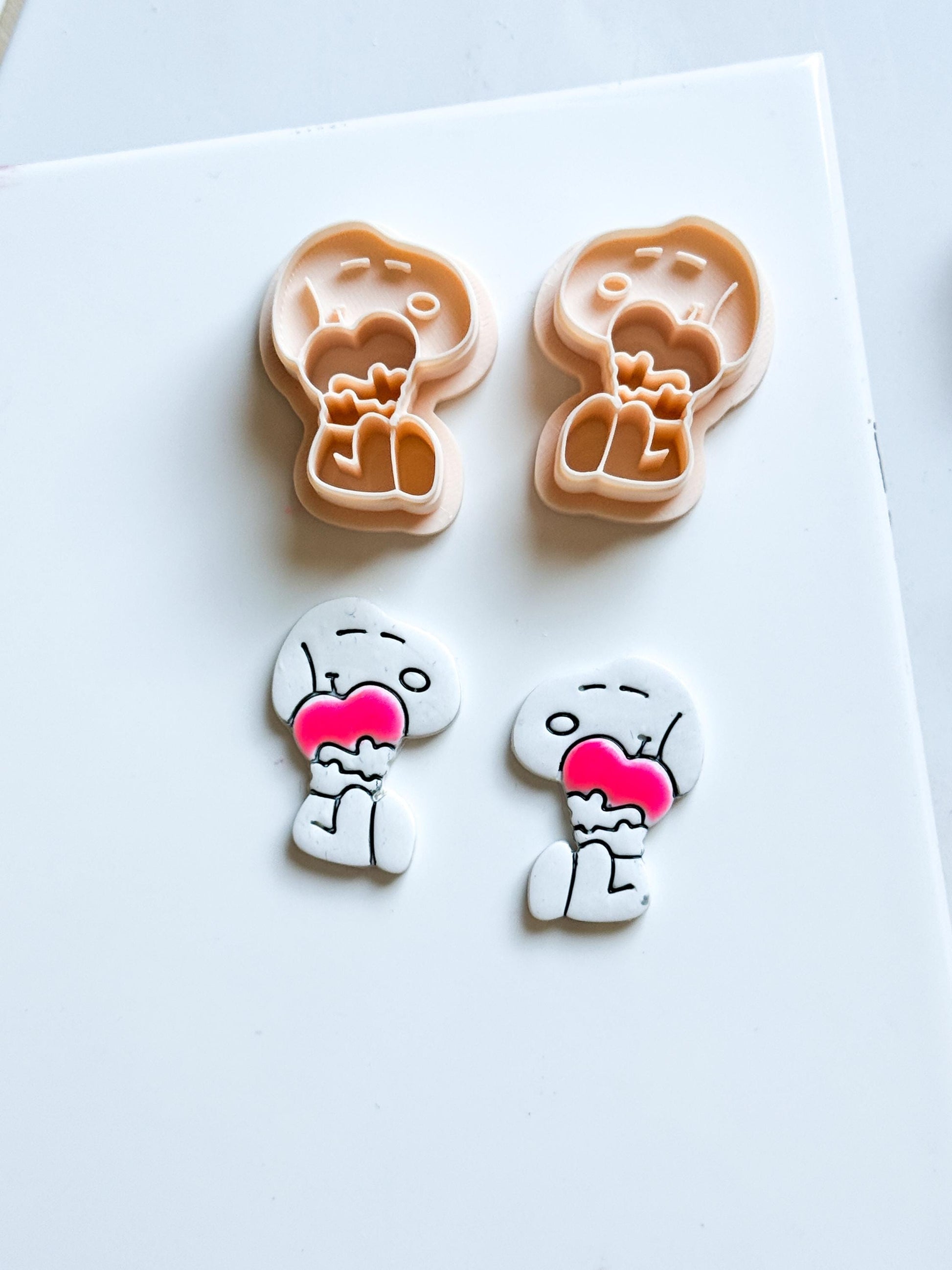 Charlie's dog - Valentines Clay Earring cutter