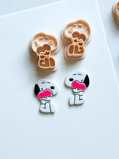 Charlie's dog - Valentines Clay Earring cutter