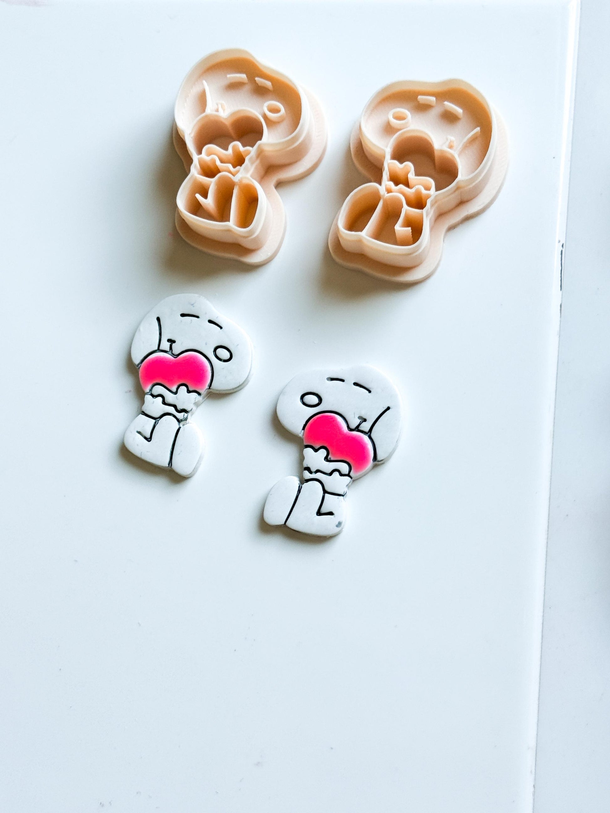 Charlie's dog - Valentines Clay Earring cutter