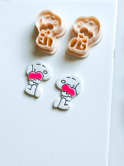 Charlie's dog - Valentines Clay Earring cutter