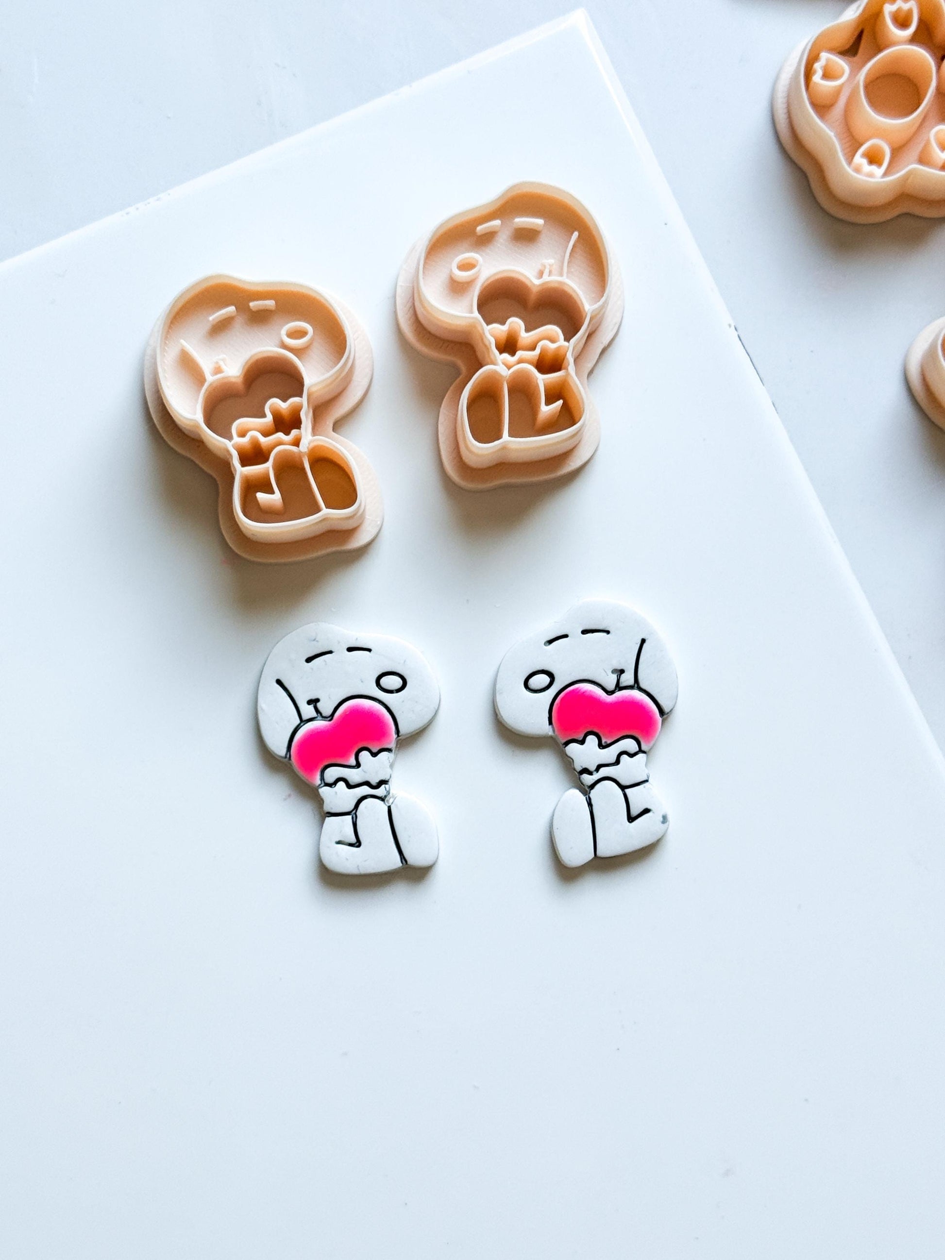 Charlie's dog - Valentines Clay Earring cutter