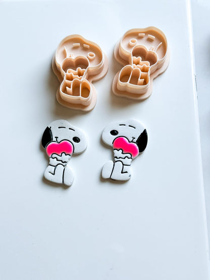 Charlie's dog - Valentines Clay Earring cutter