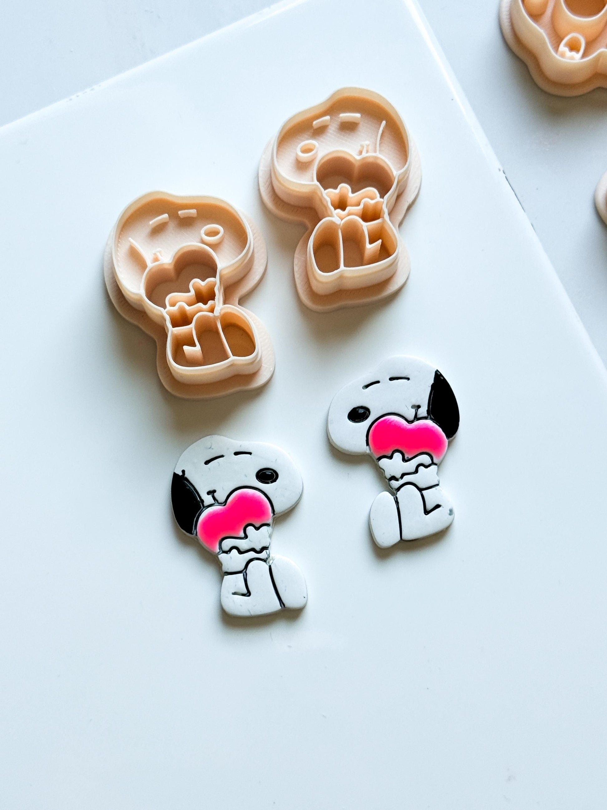 Charlie's dog - Valentines Clay Earring cutter