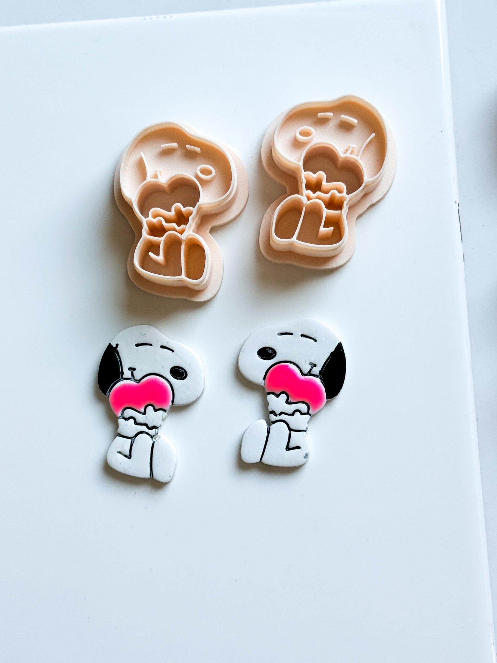 Charlie's dog - Valentines Clay Earring cutter
