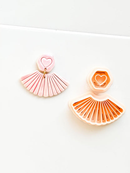 Fan of Love Clay Cutter: Heart Fan Shape