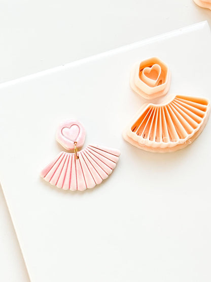 Fan of Love Clay Cutter: Heart Fan Shape