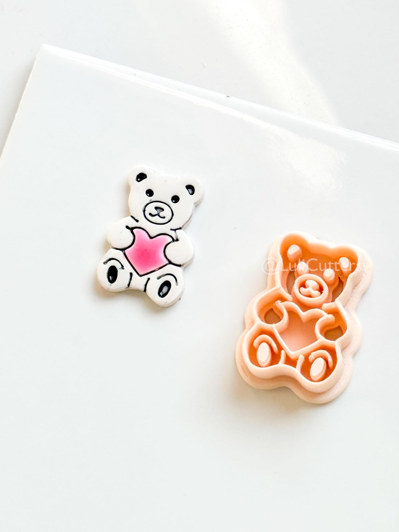 Gummy Bug Bear Clay Cutter: Teddy Bear with Heart