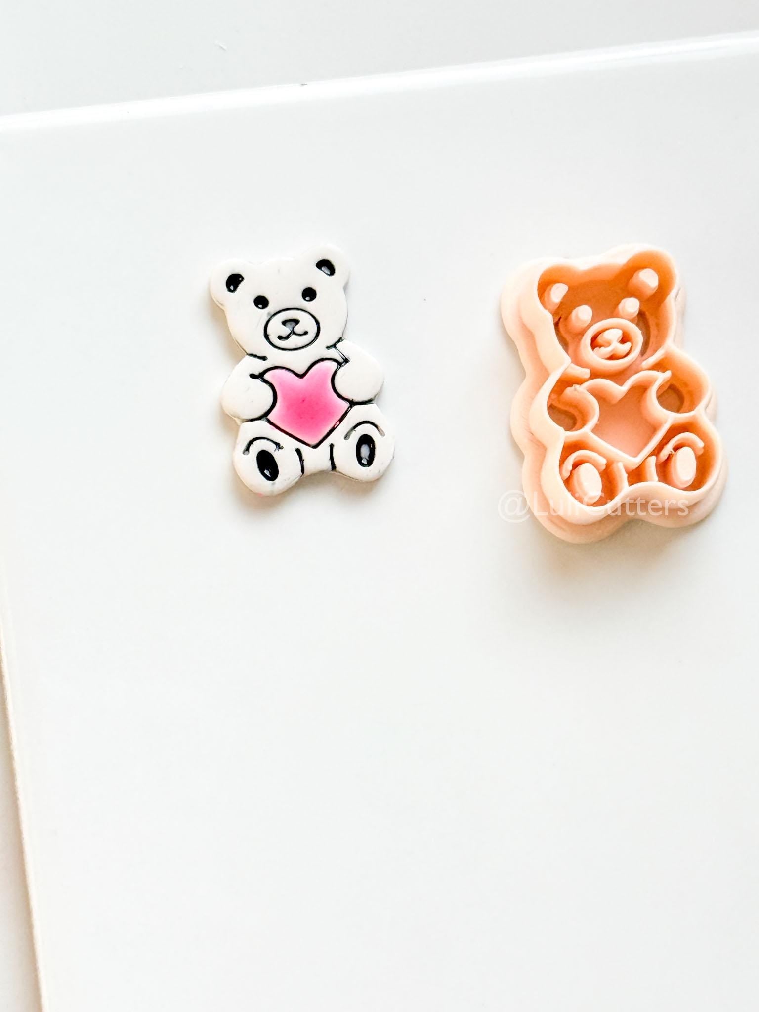 Gummy Bug Bear Clay Cutter: Teddy Bear with Heart