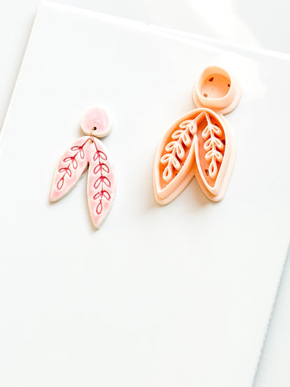 Willow Drop Clay Cutter: Botanical Leaf Dangle Design