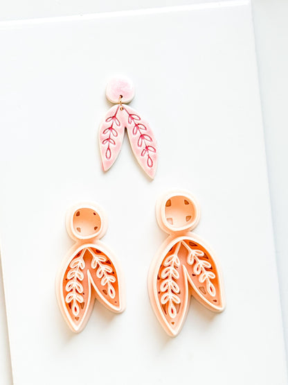 Willow Drop Clay Cutter: Botanical Leaf Dangle Design