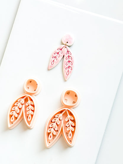 Willow Drop Clay Cutter: Botanical Leaf Dangle Design