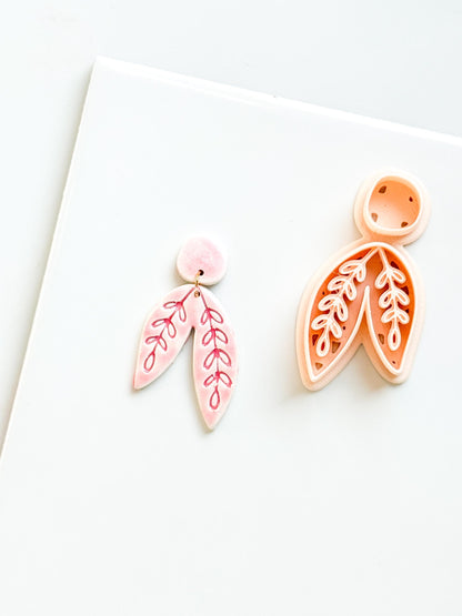 Willow Drop Clay Cutter: Botanical Leaf Dangle Design