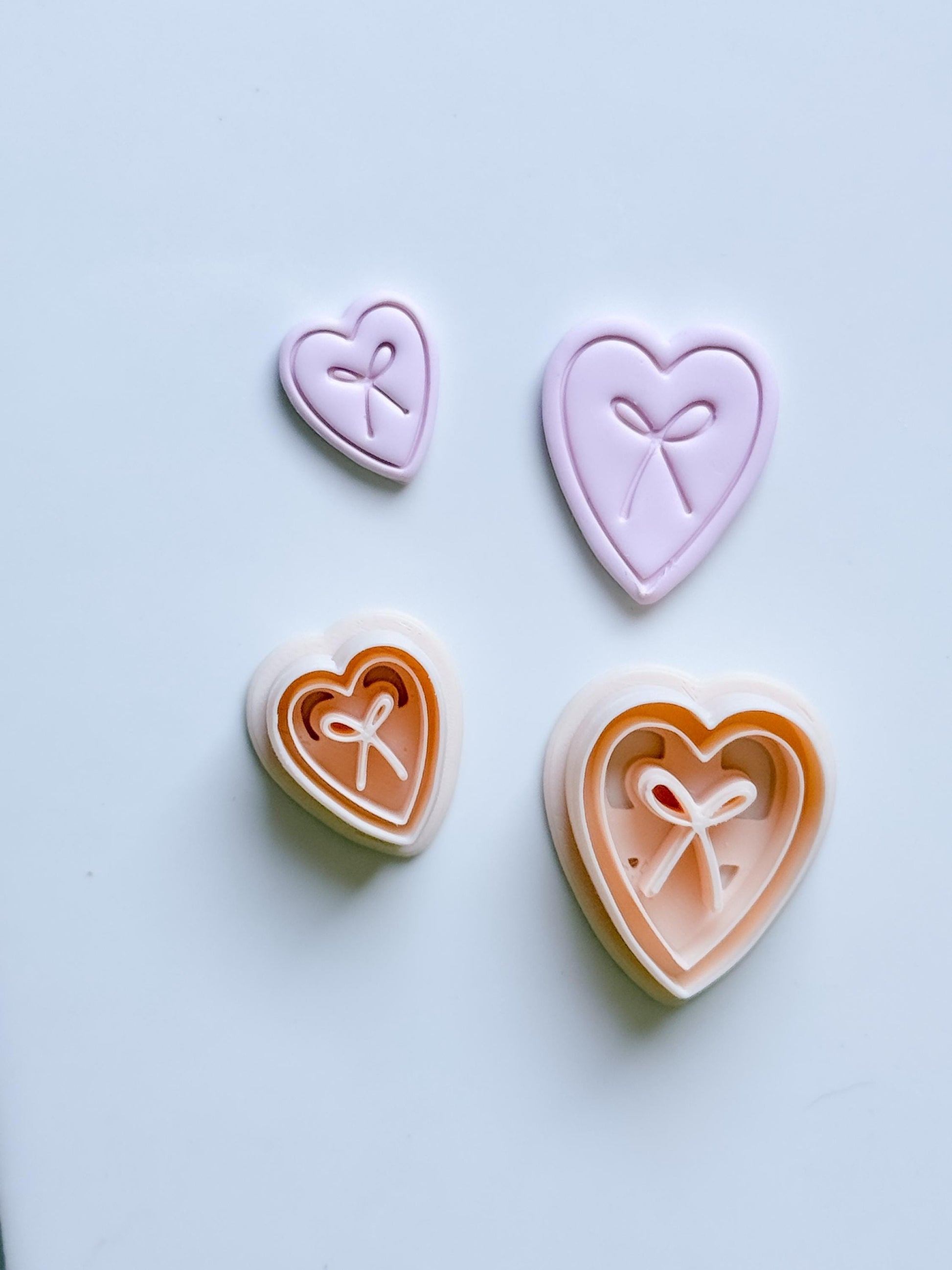 Liora Heart Clay Cutter: Bow Detail Heart
