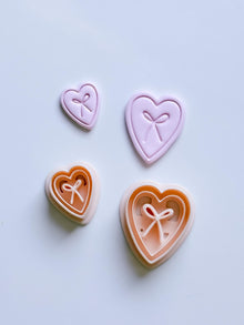 Liora Heart Clay Cutter: Bow Detail Heart