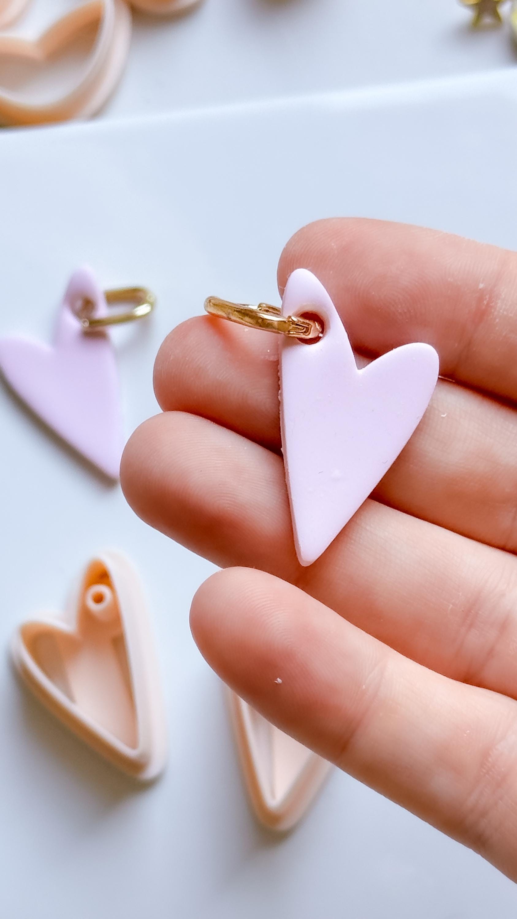 Interchangeable Hoop Heart Clay Cutter: Open Heart Silhouette