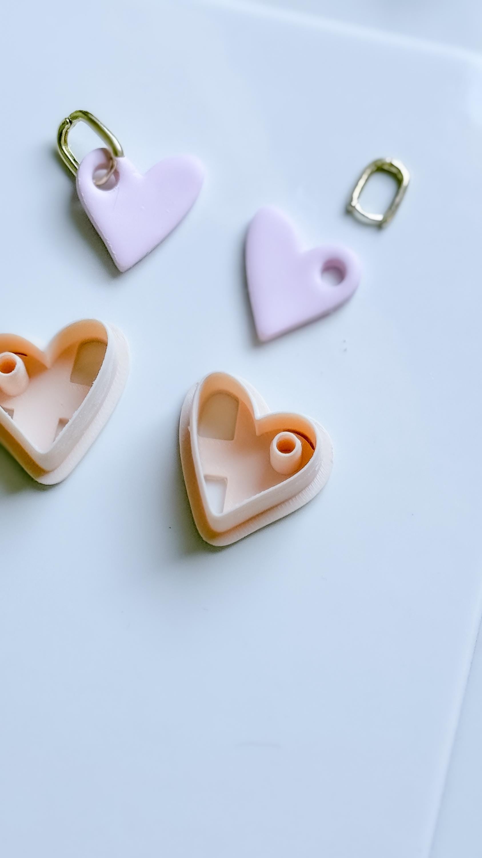 Interchangeable Hoop Heart Clay Cutter: Open Heart Silhouette