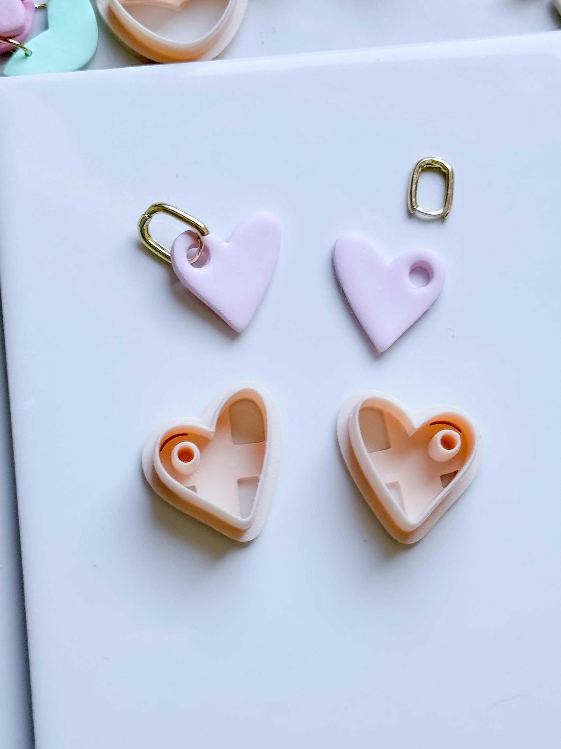Interchangeable Hoop Heart Clay Cutter: Open Heart Silhouette