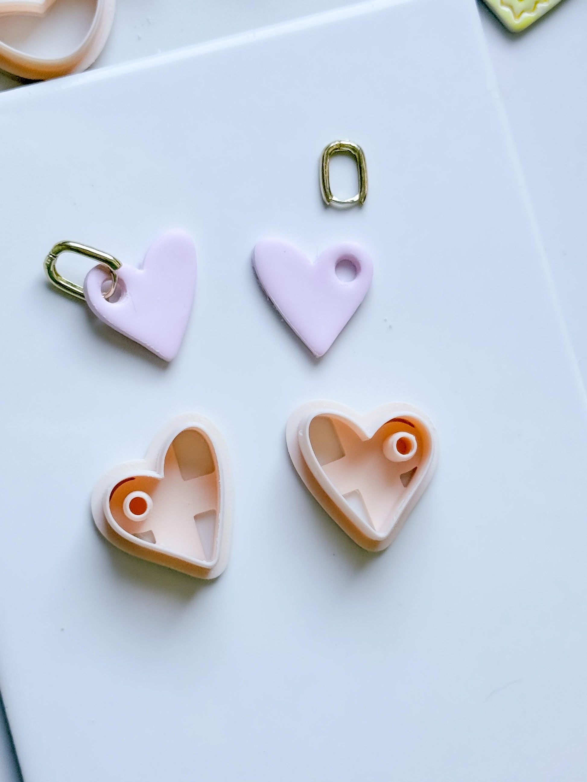 Interchangeable Hoop Heart Clay Cutter: Open Heart Silhouette