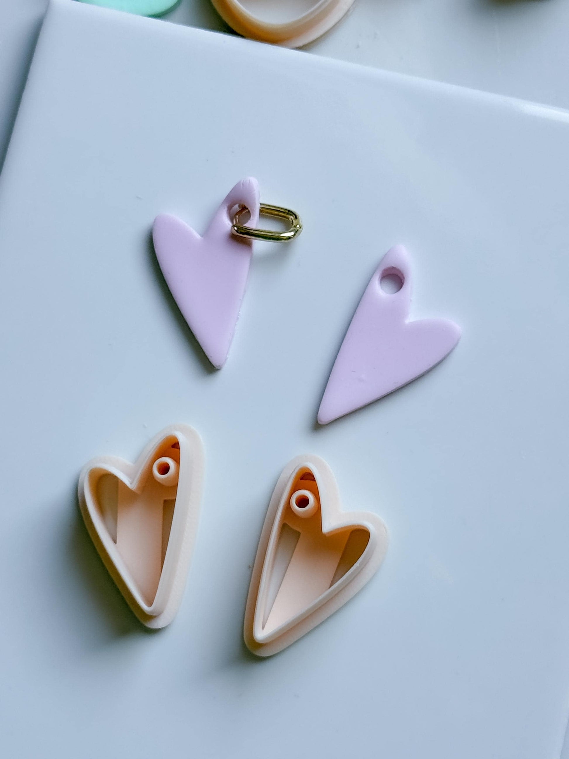 Interchangeable Hoop Heart Clay Cutter: Open Heart Silhouette
