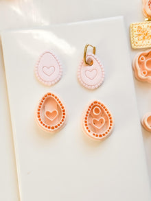 Interchangeable Teardrop Heart Clay Cutter Set: With Hole or No Hole Option