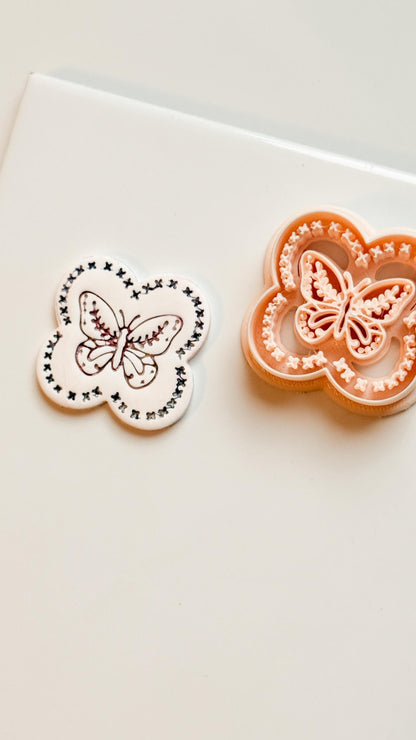 Donna Butterfly Clay Cutter: Ornate Butterfly Shape