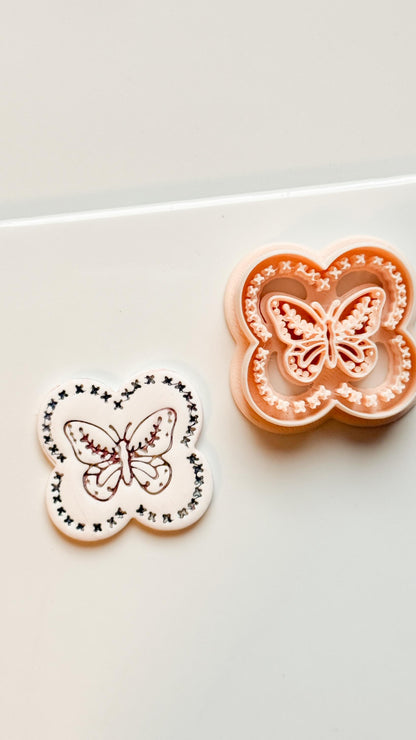 Donna Butterfly Clay Cutter: Ornate Butterfly Shape