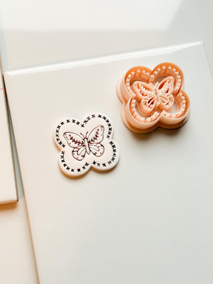 Donna Butterfly Clay Cutter: Ornate Butterfly Shape