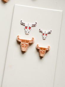 Rodeo Romance Clay Cutters: Heart Skull Western Duo