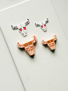 Rodeo Romance Clay Cutters: Heart Skull Western Duo