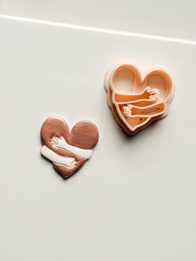 Self Love Clay Cutter: Hugging Heart Design