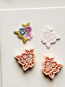 Soft Bloom Bouquet Clay Cutters: Floral Cluster Design