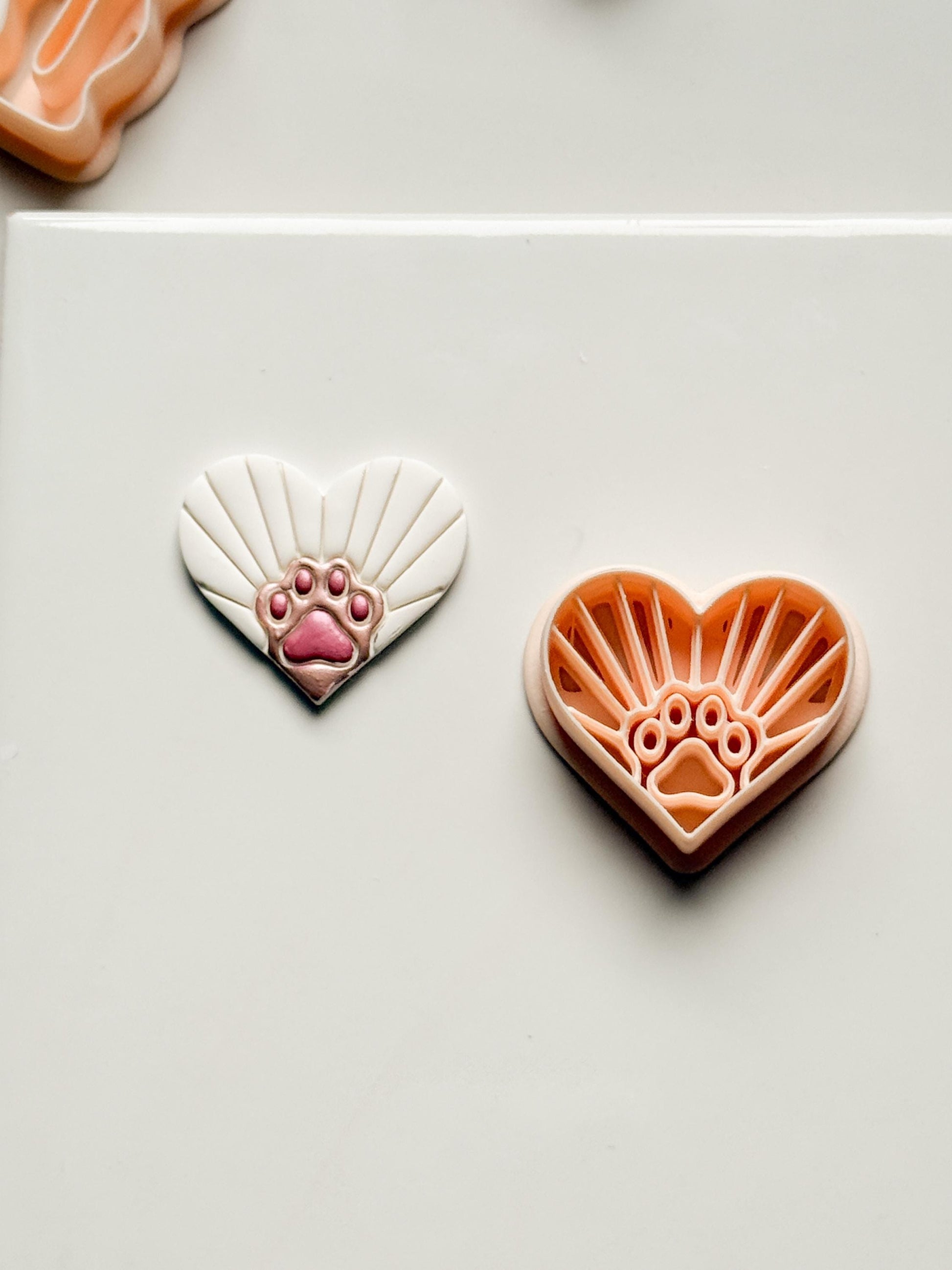 Sunrise Paws Clay Cutter: Heart Paw Design