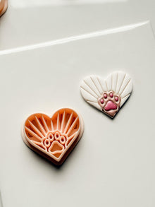 Sunrise Paws Clay Cutter: Heart Paw Design