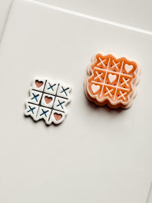 Tic Tac Heart Clay Cutter: XO Heart Grid Design