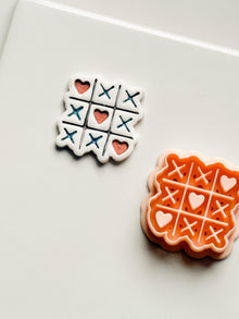 Tic Tac Heart Clay Cutter: XO Heart Grid Design