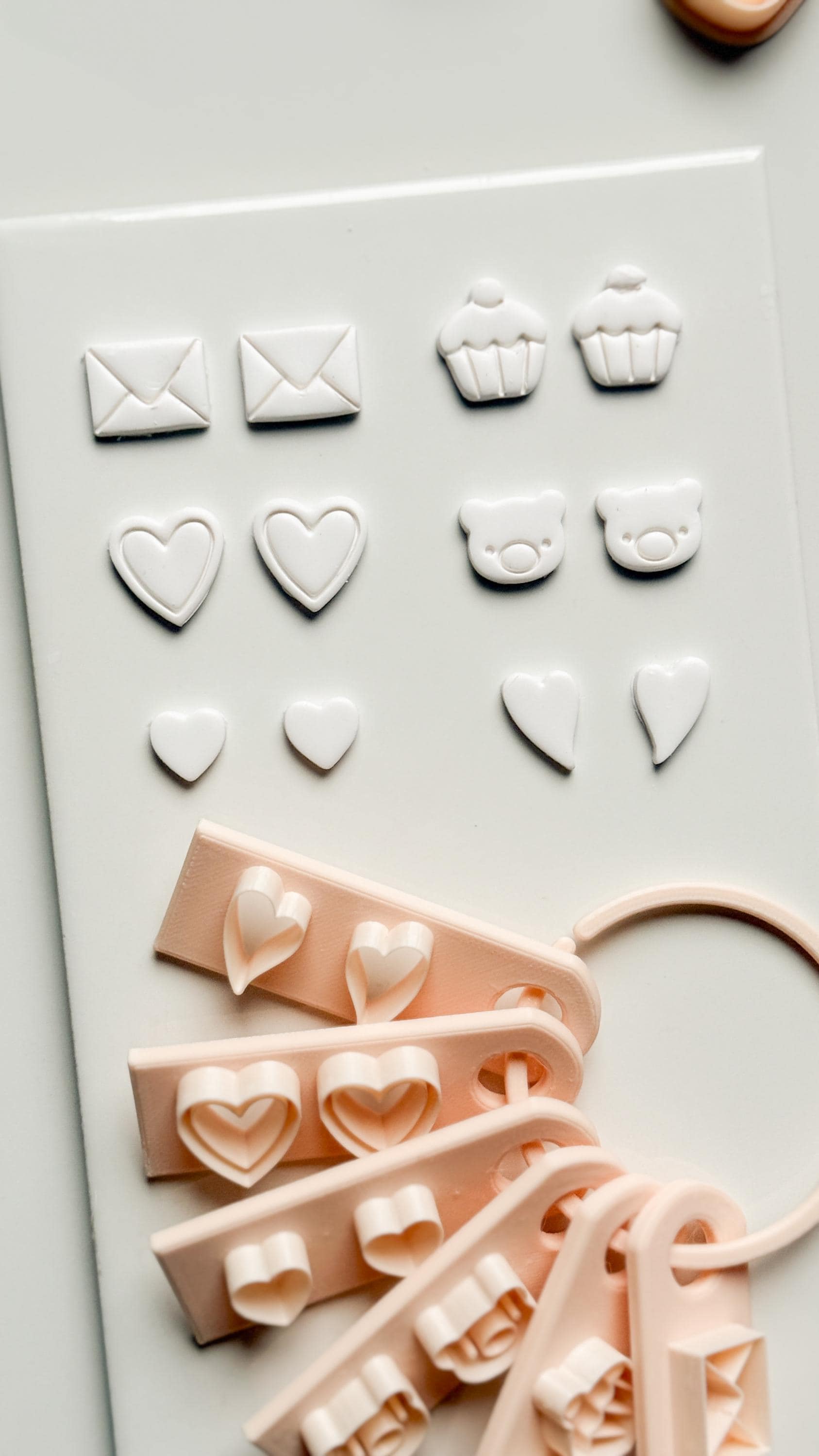 Valentines Stud Set Clay Cutters: Mini Icon Shapes