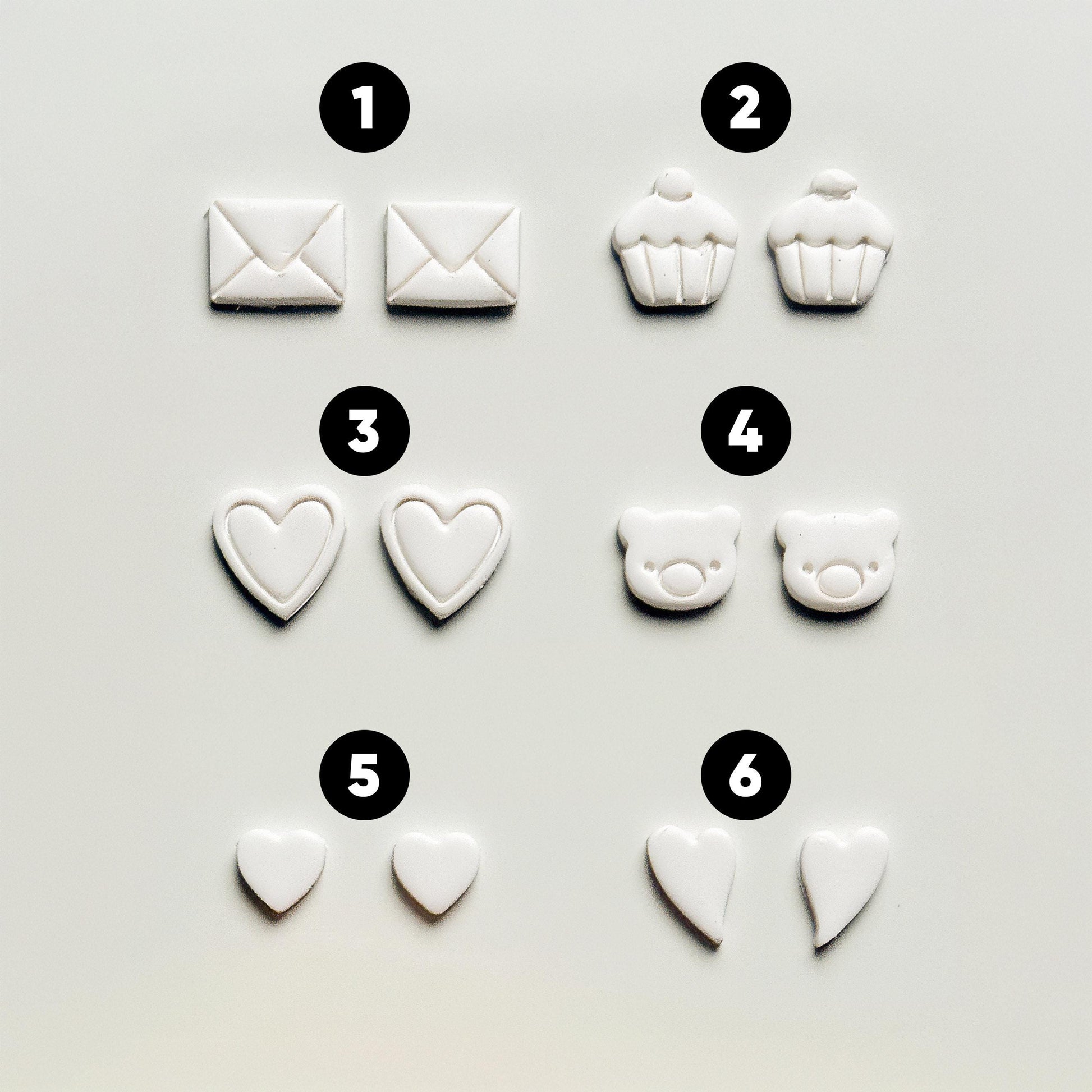 Valentines Stud Set Clay Cutters: Mini Icon Shapes