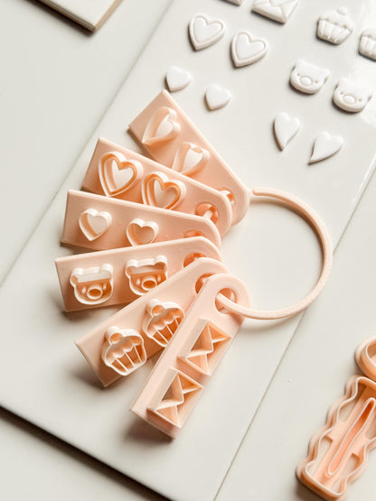 Valentines Stud Set Clay Cutters: Mini Icon Shapes