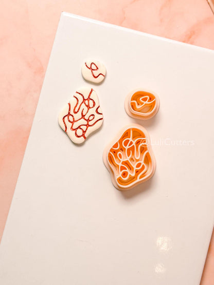 Soft Chaos Clay Cutter: Abstract Organic Line Design