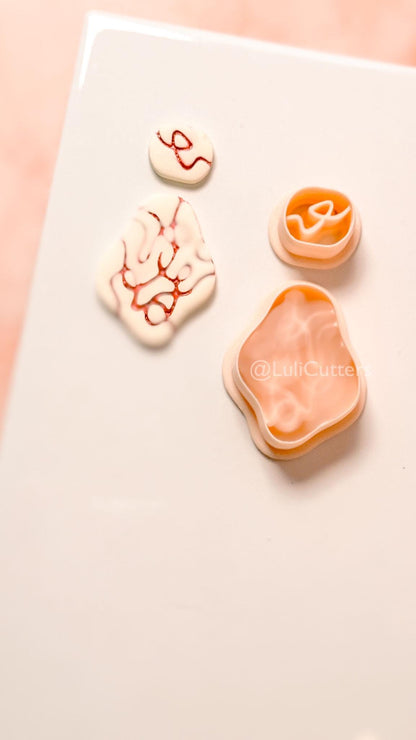 Soft Chaos Clay Cutter: Abstract Organic Line Design