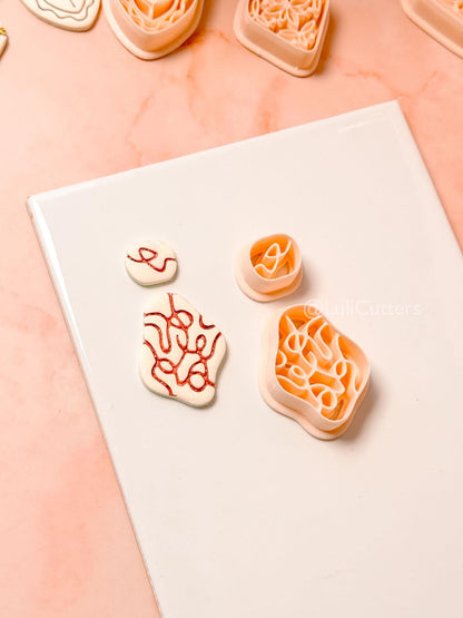 Soft Chaos Clay Cutter: Abstract Organic Line Design