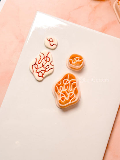 Soft Chaos Clay Cutter: Abstract Organic Line Design