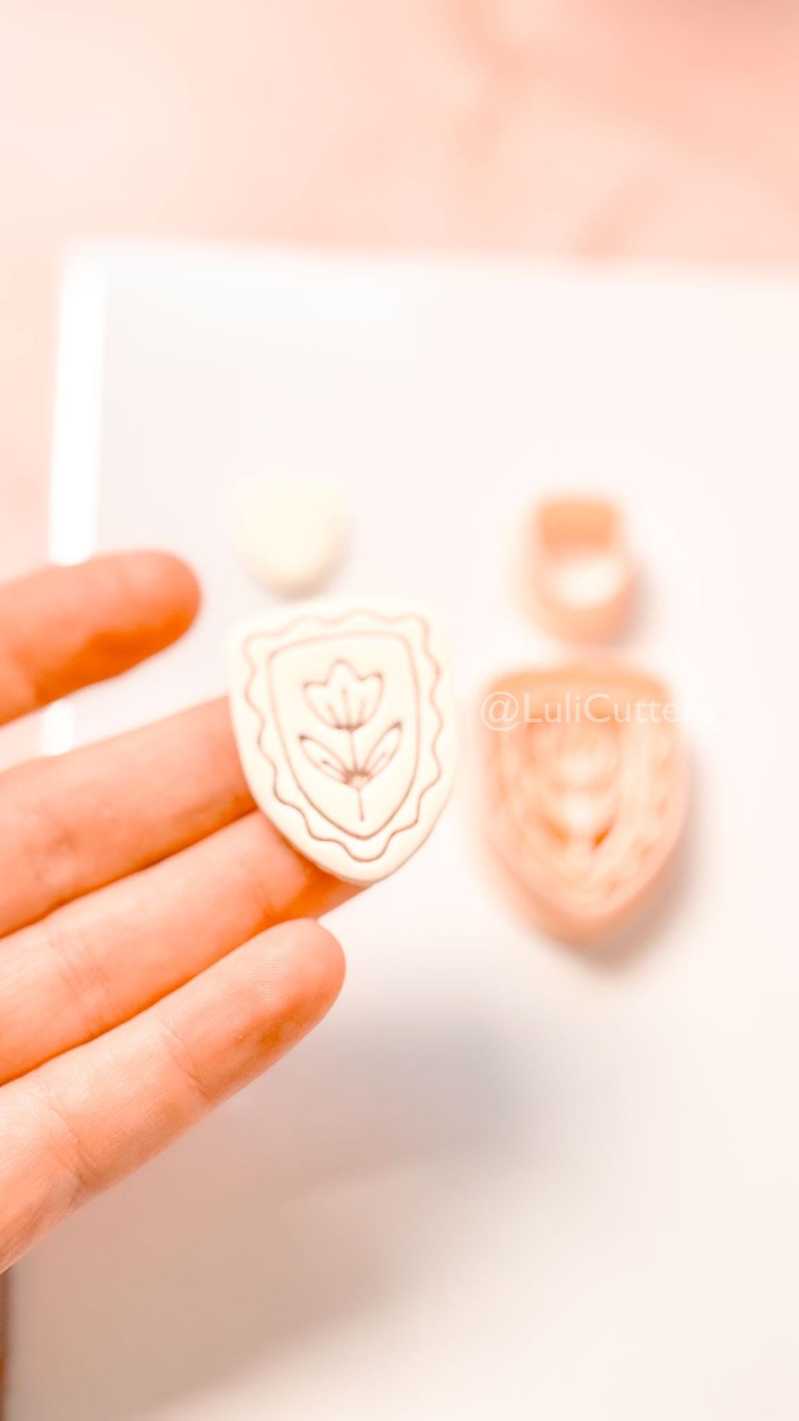 Florelle Clay Cutter: Floral Drop & Oval Shapes